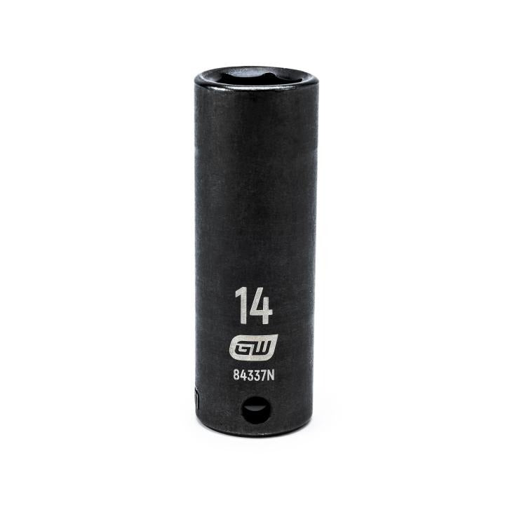 GearWrench 3/8"Drive 14MM Deep Impact Socket - GWR-84337N | GarageAndFab.com