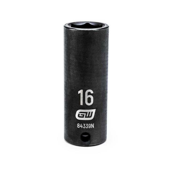 GearWrench 3/8"Drive 16MM Deep Impact Socket - GWR-84339N | GarageAndFab.com