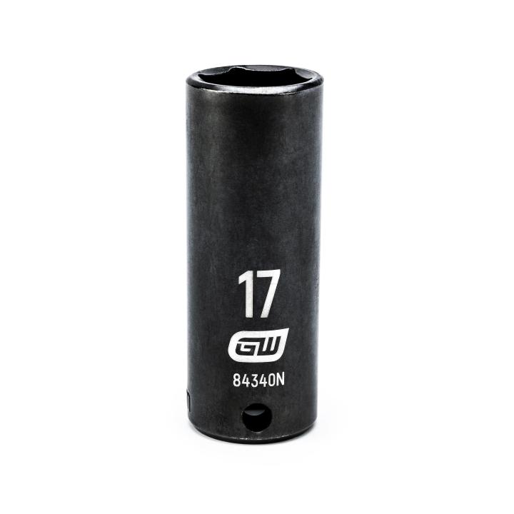 GearWrench 3/8"Drive 17MM Deep Impact Socket - GWR-84340N | GarageAndFab.com