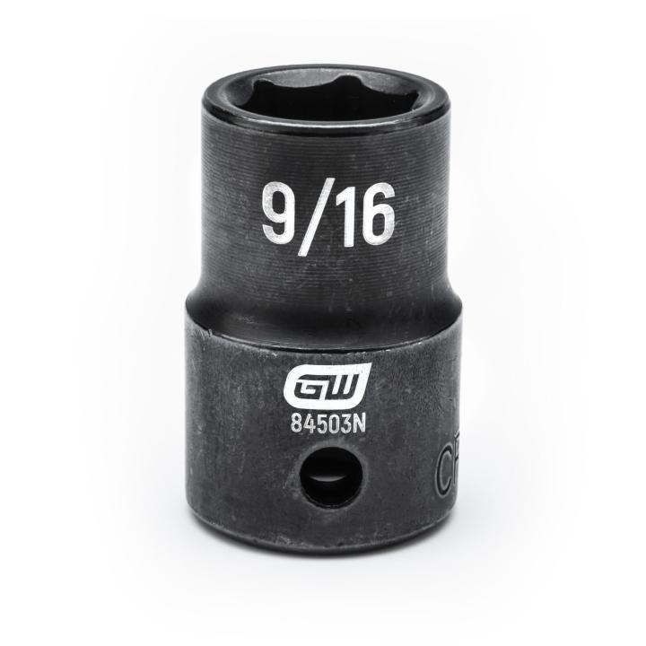 GearWrench 1/2"Drive 9/16" Standard Impact Socket - GWR-84503N | GarageAndFab.com