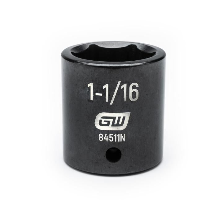 GearWrench 1/2"Drive 1-1/16" Standard Impact Socket - GWR-84511N | GarageAndFab.com