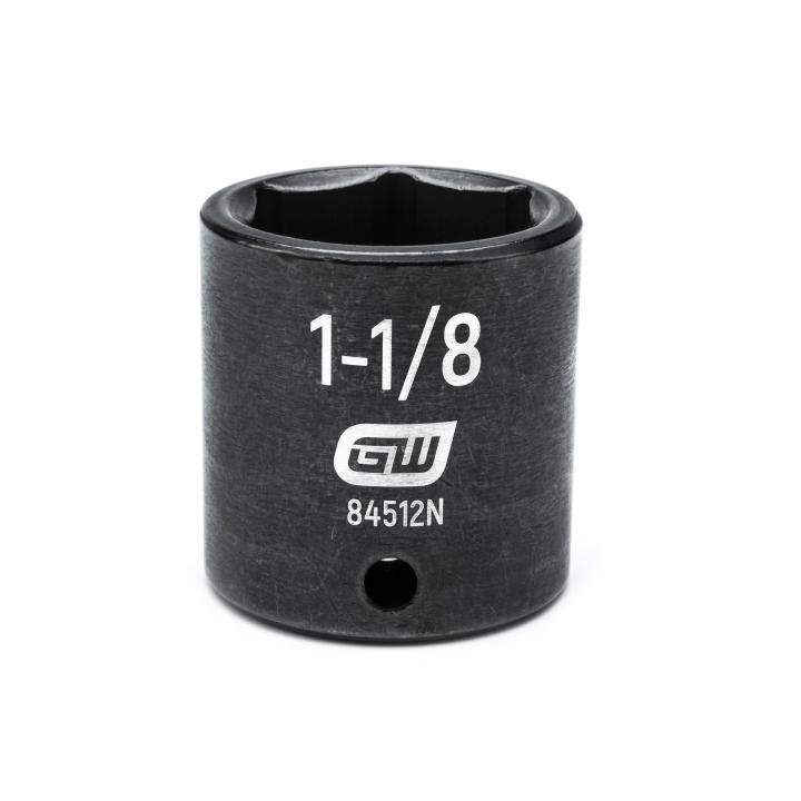 GearWrench 1/2"Drive 1-1/8" Standard Impact Socket - GWR-84512N | GarageAndFab.com