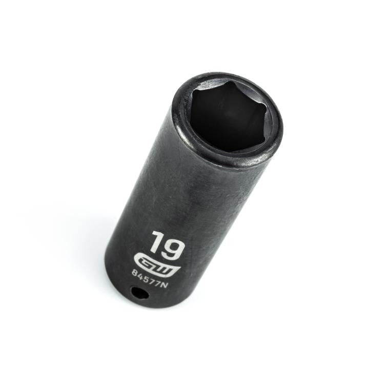 GearWrench 1/2"Drive 19MM Deep Impact Socket - GWR-84577N | GarageAndFab.com