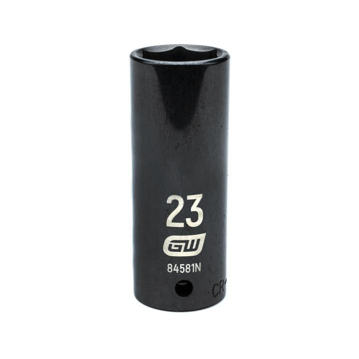 GearWrench 1/2"Drive 23MM Deep Impact Socket - GWR-84581N | GarageAndFab.com