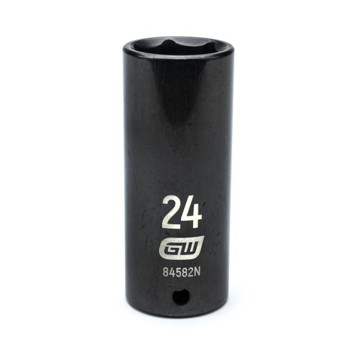 GearWrench 1/2"Drive 24MM Deep Impact Socket - GWR-84582N | GarageAndFab.com