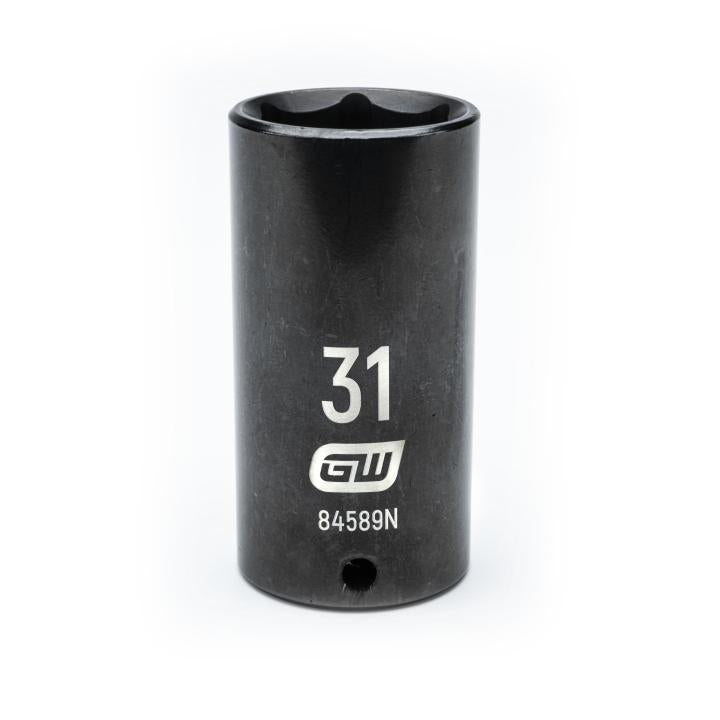 GearWrench 1/2"Drive 31MM Deep Impact Socket - GWR-84589N | GarageAndFab.com