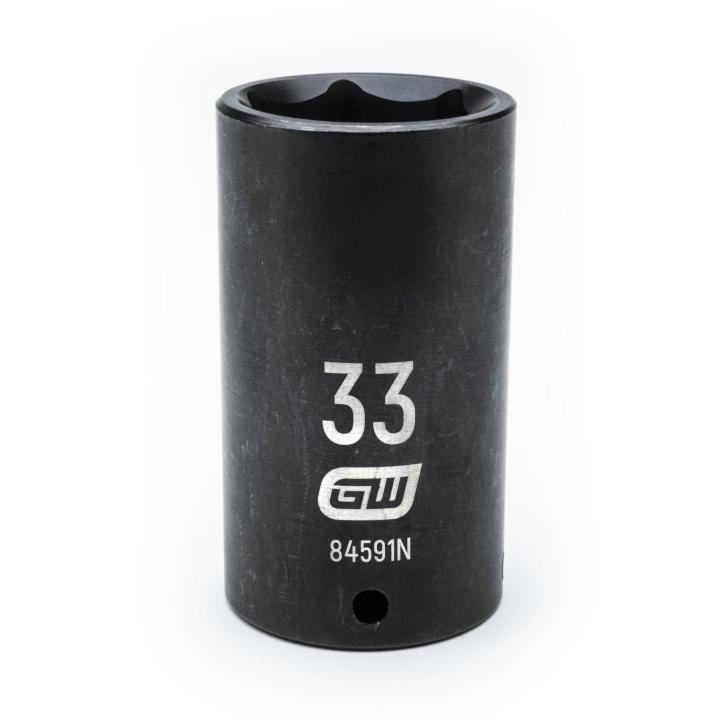 GearWrench 1/2"Drive 33MM Deep Impact Socket - GWR-84591N | GarageAndFab.com