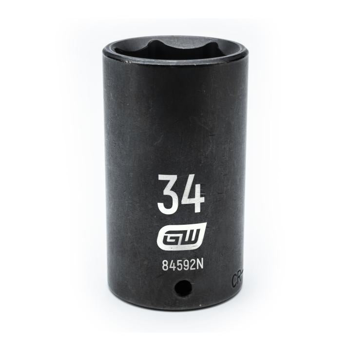 GearWrench 1/2"Drive 34MM Deep Impact Socket - GWR-84592N | GarageAndFab.com