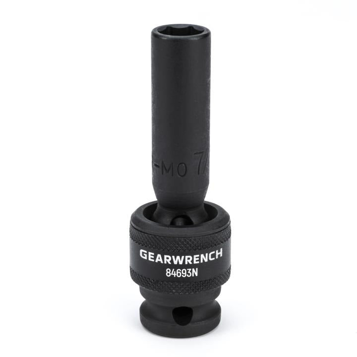 GearWrench 1/2DR 6PT Deep Univ Socket 7/16 - GWR-84693N | GarageAndFab.com