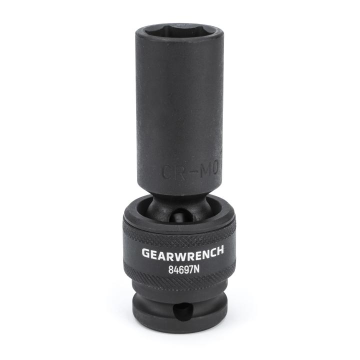 GearWrench 1/2DR 6PT Deep Univ Socket 11/16 - GWR-84697N | GarageAndFab.com