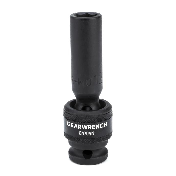 GearWrench 1/2DR 6PT Deep Univ Socket 12MM - GWR-84704N | GarageAndFab.com