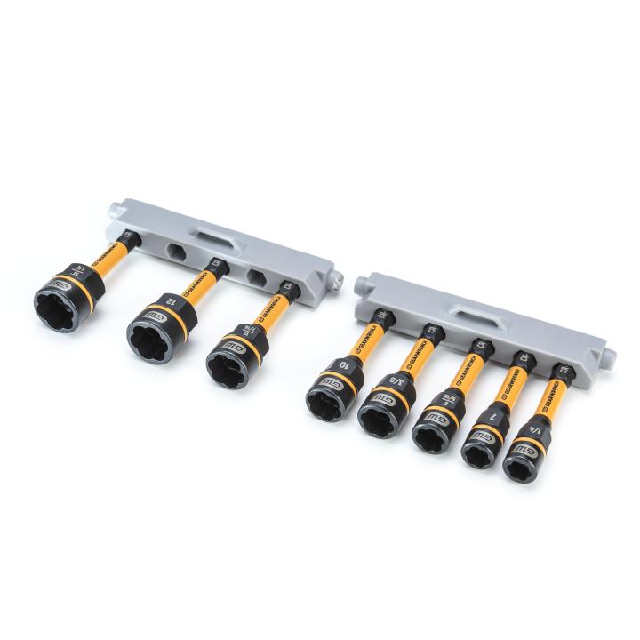 GearWrench 8-Pc 1/4" Drive Bolt Biter Nut Extension Ractor & Driver Set, 1/4", 7MM, 8MM (5/16"), 3/8", 10MM, 11MM (7/16"), 12MM, 13- MM (1/2") - GWR-86170 | GarageAndFab.com