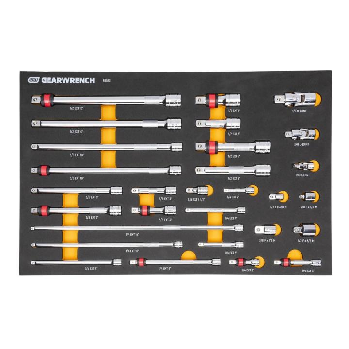 GearWrench Modset 1/4 3/8 1/2 Drive Tool Set, 29Pc - GWR-86523 | GarageAndFab.com