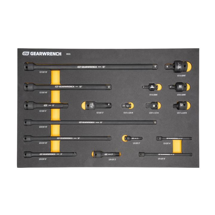 GearWrench Modset 1/4 3/8 1/2 Impact Drv Tool Set 17Pc - GWR-86524 | GarageAndFab.com