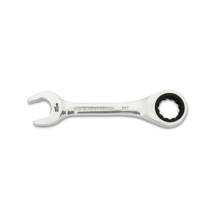 GearWrench 9/16" 90T 12PT Compact Stubby Combinationo Rw - GWR-86854 | GarageAndFab.com