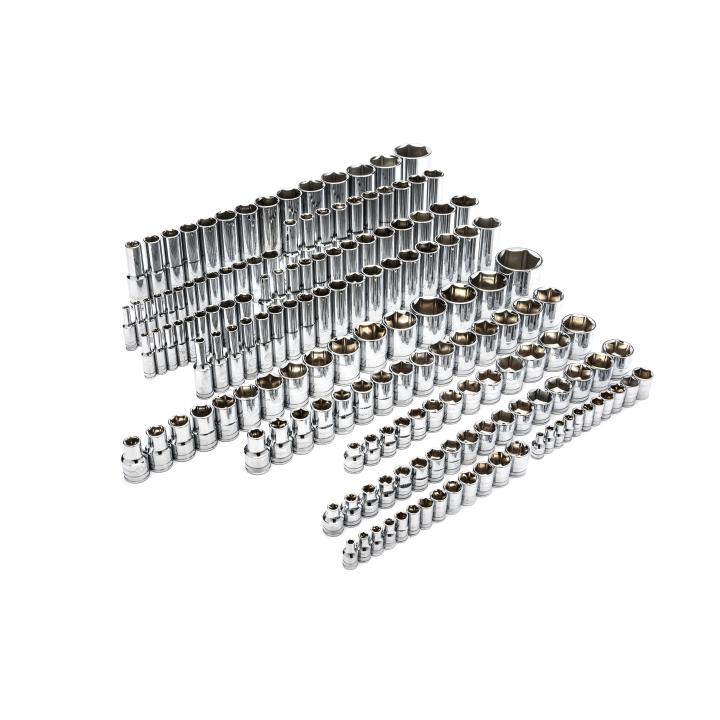 GearWrench 163Pc 6PT Sae/MM Chrome Socket Set Std - GWR-89073 | GarageAndFab.com