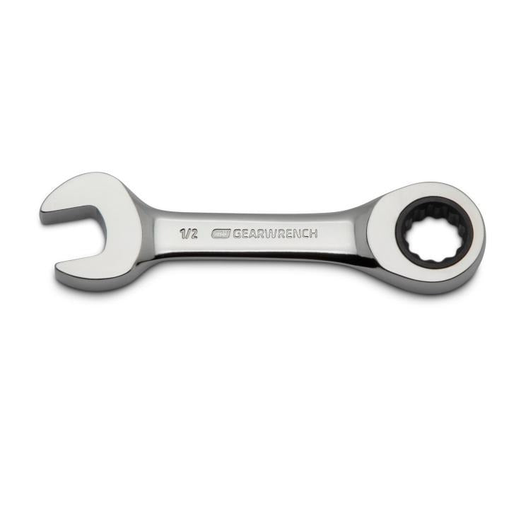 GearWrench 1/2" 90T 12 PT Stubby Combination Ratchetche - GWR-86853 | GarageAndFab.com