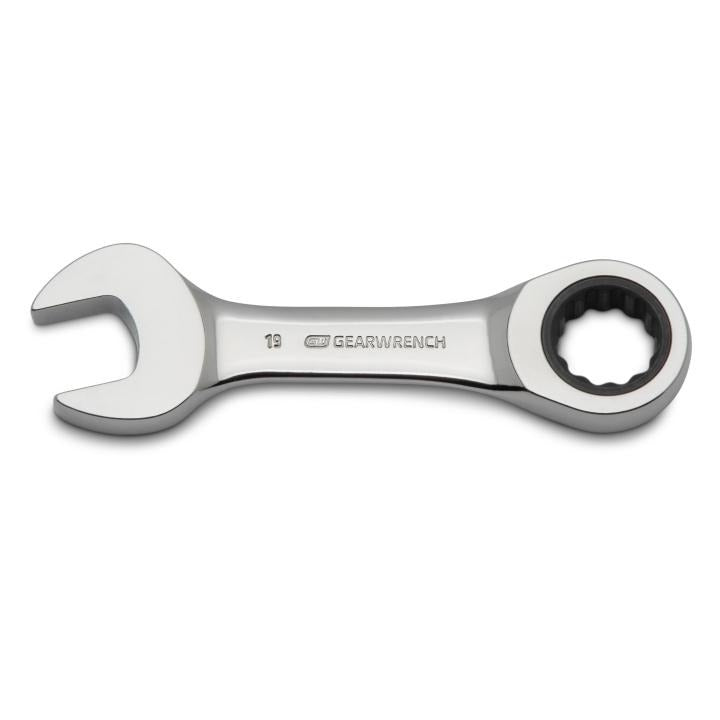 GearWrench 19MM 90T 12PT Compact Stubby Combinationo Rw - GWR-86849 | GarageAndFab.com