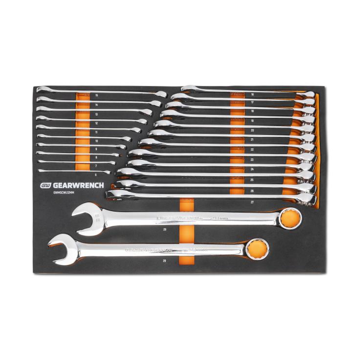 GearWrench Modset L Pat 12 PT Combinationo Wrench MM 24Pc - GWR-GWMSCWL12MM | GarageAndFab.com