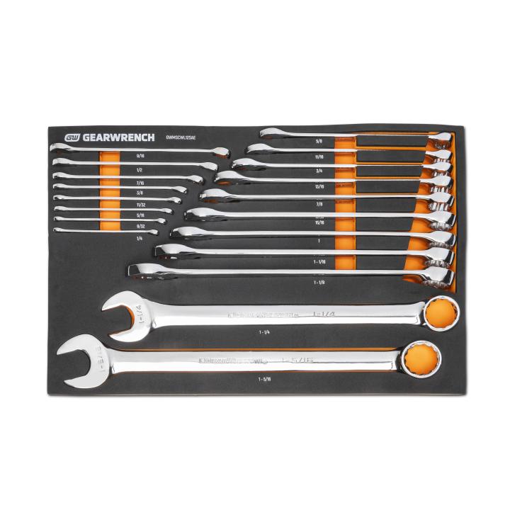 GearWrench Modset L Pat 12 PT Combinationo Wrench Sae 19Pc - GWR-GWMSCWL12SAE | GarageAndFab.com