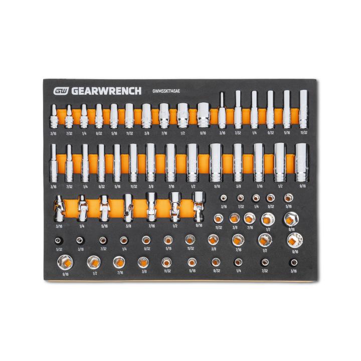 GearWrench Modset 1/4" Drive Sockets Sae, 68 Pc - GWR-GWMSSKT14SAE | GarageAndFab.com