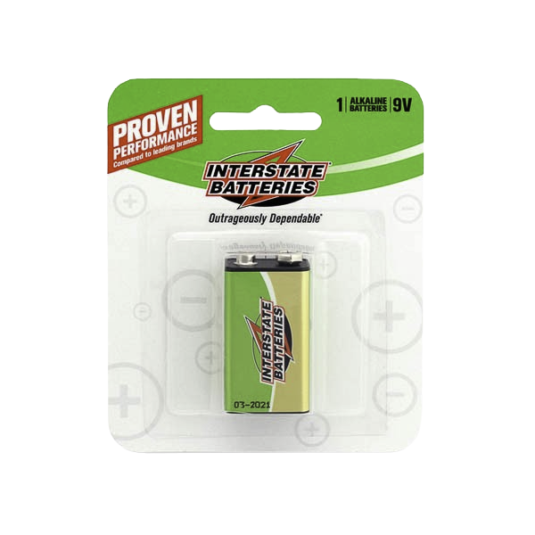 Interstate Battery DRY0005 9V Front | GarageAndFab.com  600x600