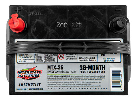 Interstate Battery MTX-35 | GarageAndFab.com 