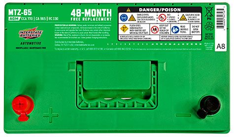 Interstate Battery MTZ-65 | GarageAndFab.com 