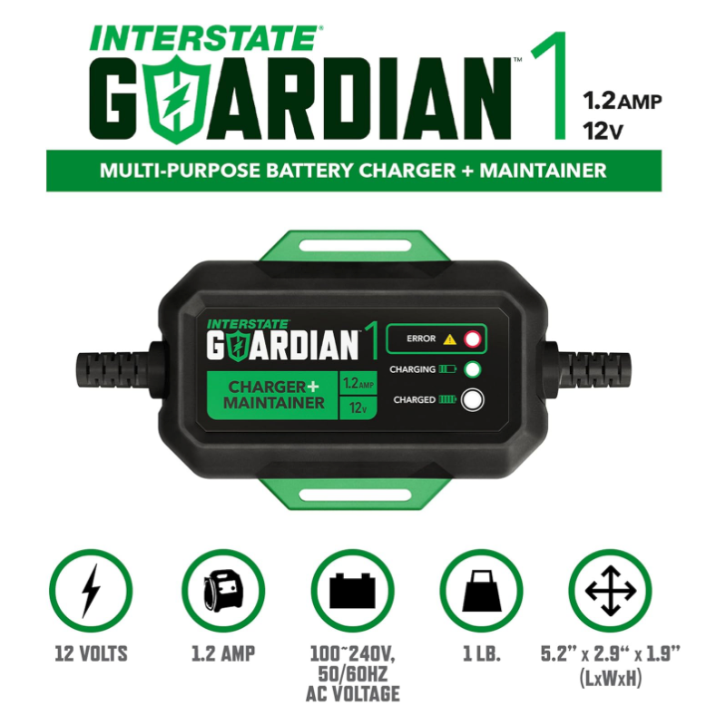 Interstate Guardain 1.2 CHGIB12 Battery Charger | GarageAndFab.com | Munro Industries