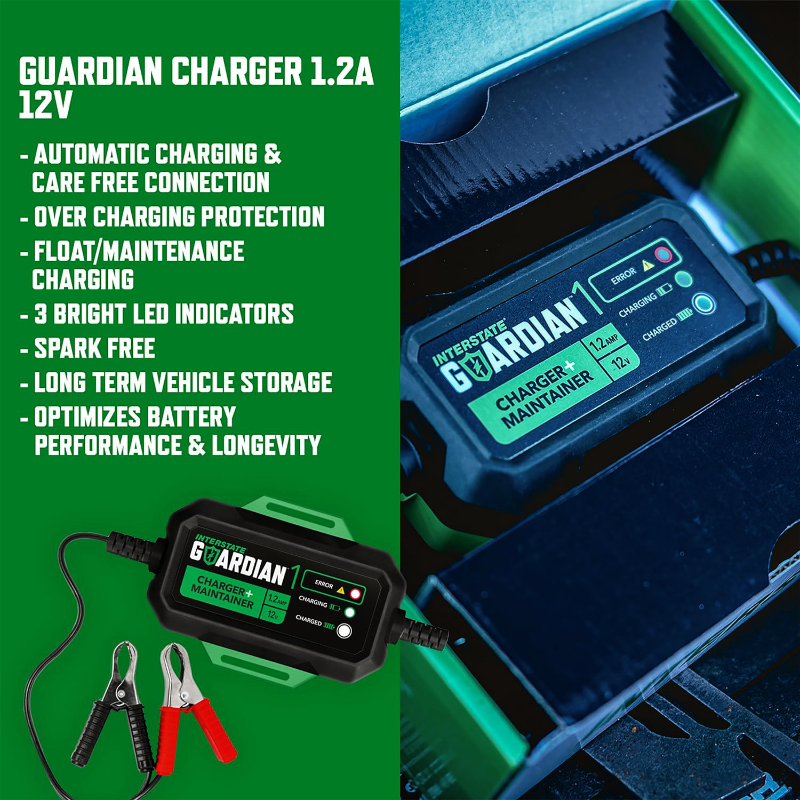 Interstate Guardain 1.2 CHGIB12 Battery Charger | GarageAndFab.com | Munro Industries