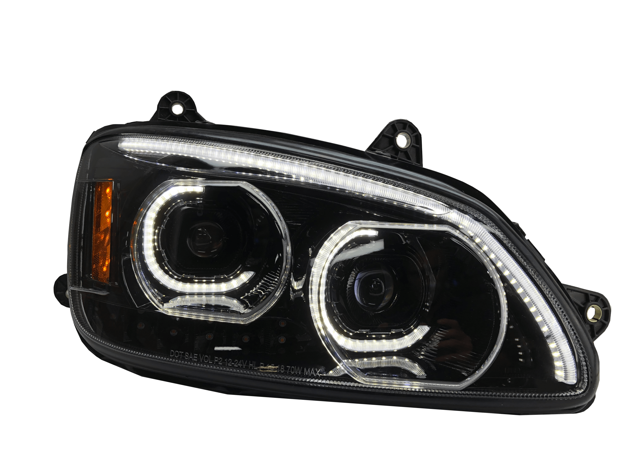 Vivid KENW02 Brilliant Series Kenworth T660 Led Headlight Black Passenger 2008-2017 | GarageAndFab.com