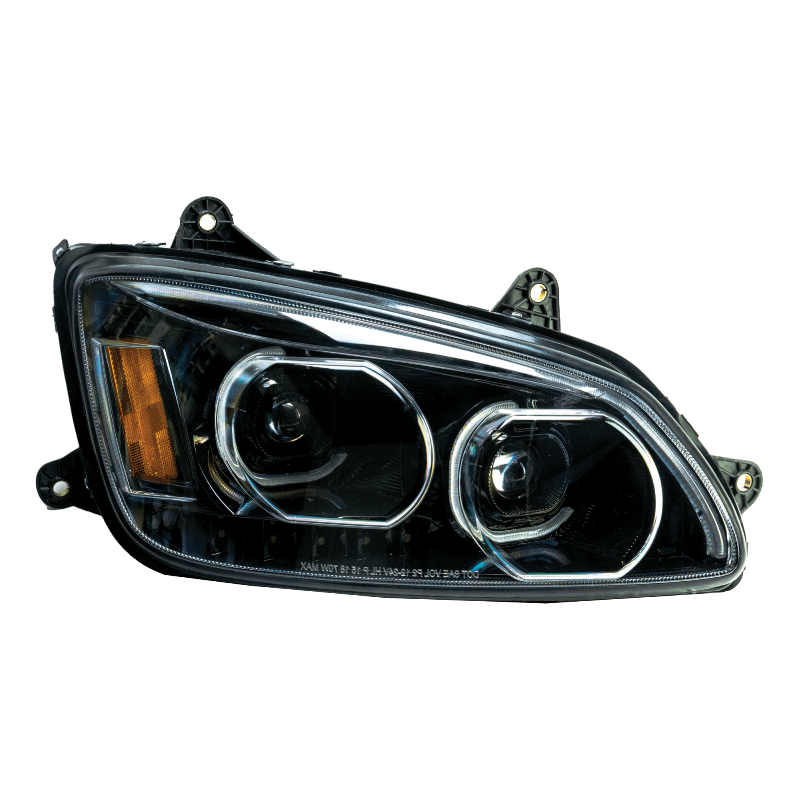 Vivid KENW02 Brilliant Series Kenworth T660 Led Headlight Black Passenger 2008-2017 | GarageAndFab.com