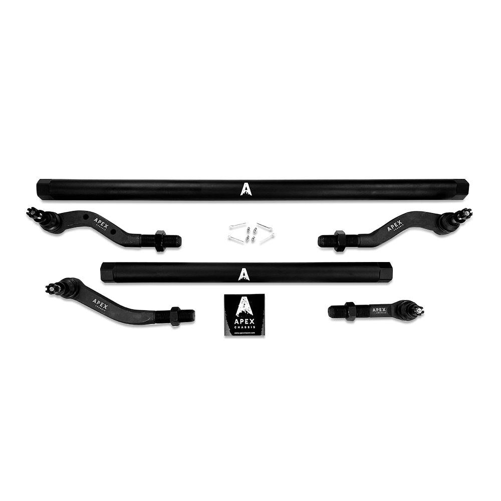 APEX KIT120 - Jeep JL-JT Steering Kit - D44F - BLK Aluminum | GarageAndFab.com