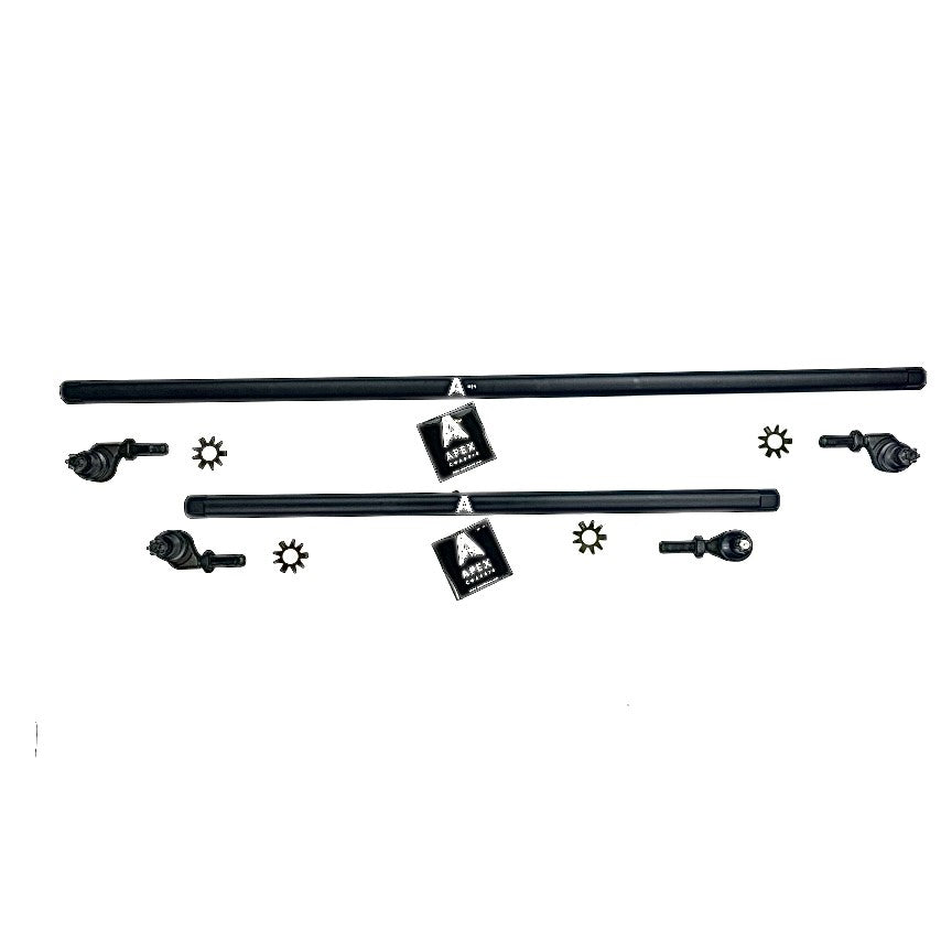 APEX KIT151 - Jeep JK 1Ton Tie Rod Kit - BLK Aluminum | GarageAndFab.com