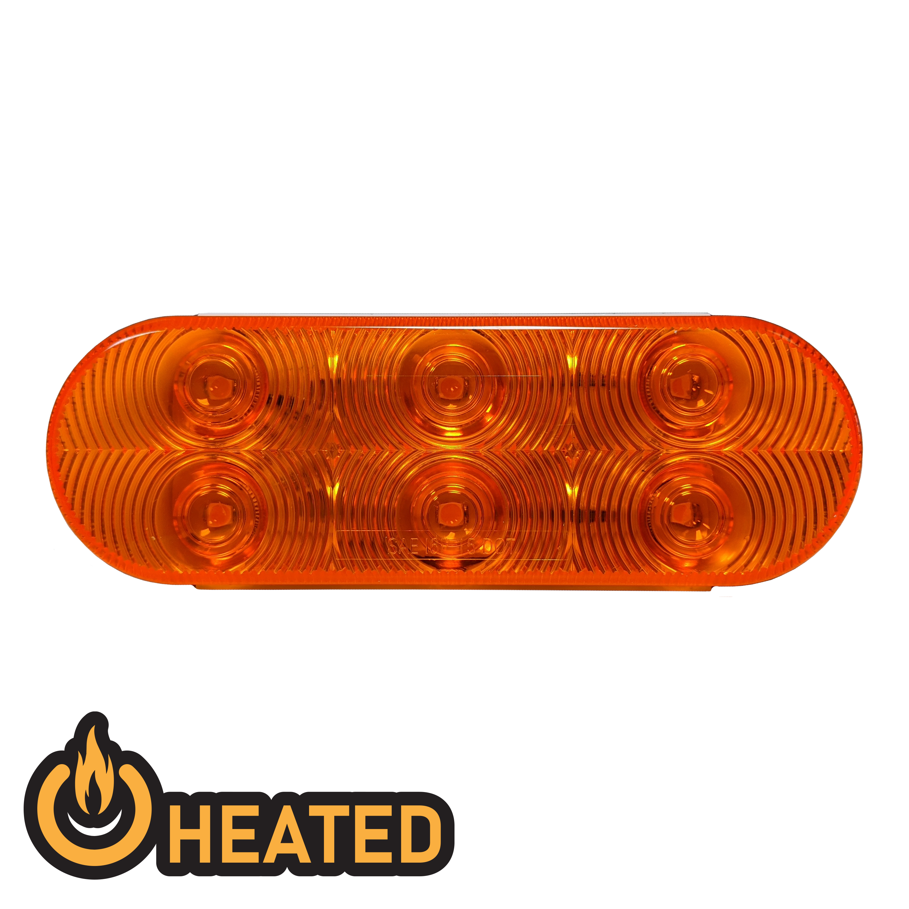 Uni-Bond LIGLED2238H-6A Heated LED 6" Oval Signal Lamp - Amber | GarageAndFab.com