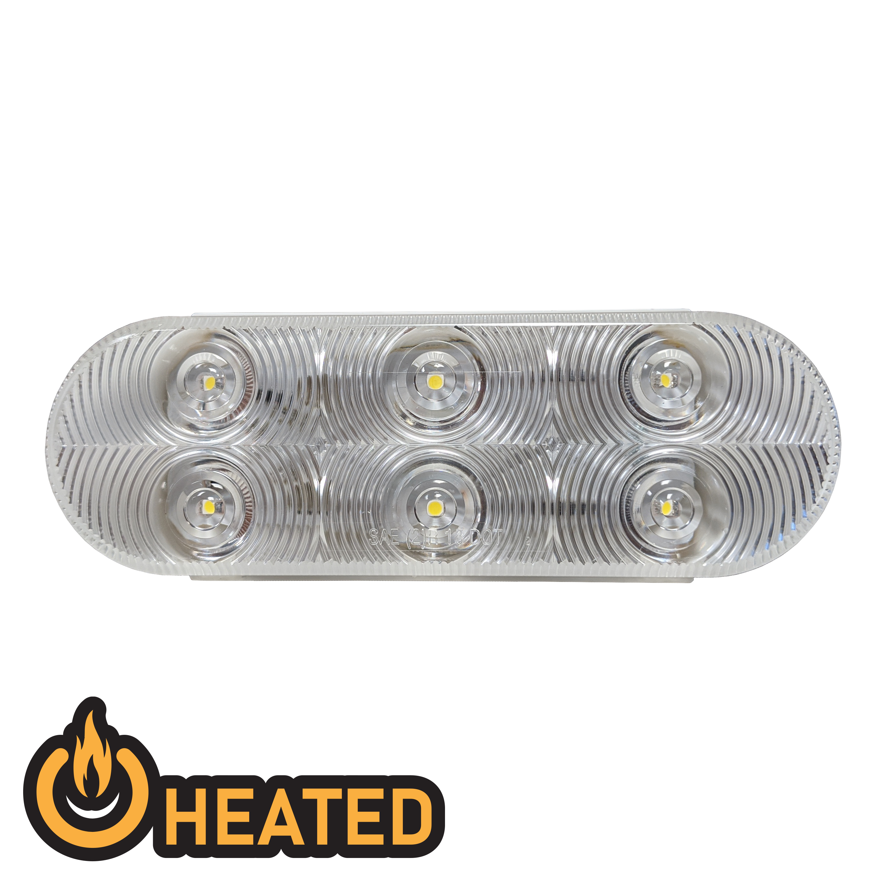 Uni-Bond LIGLED2238H-6C Heated LED 6" Oval Signal Lamp - Clear | GarageAndFab.com