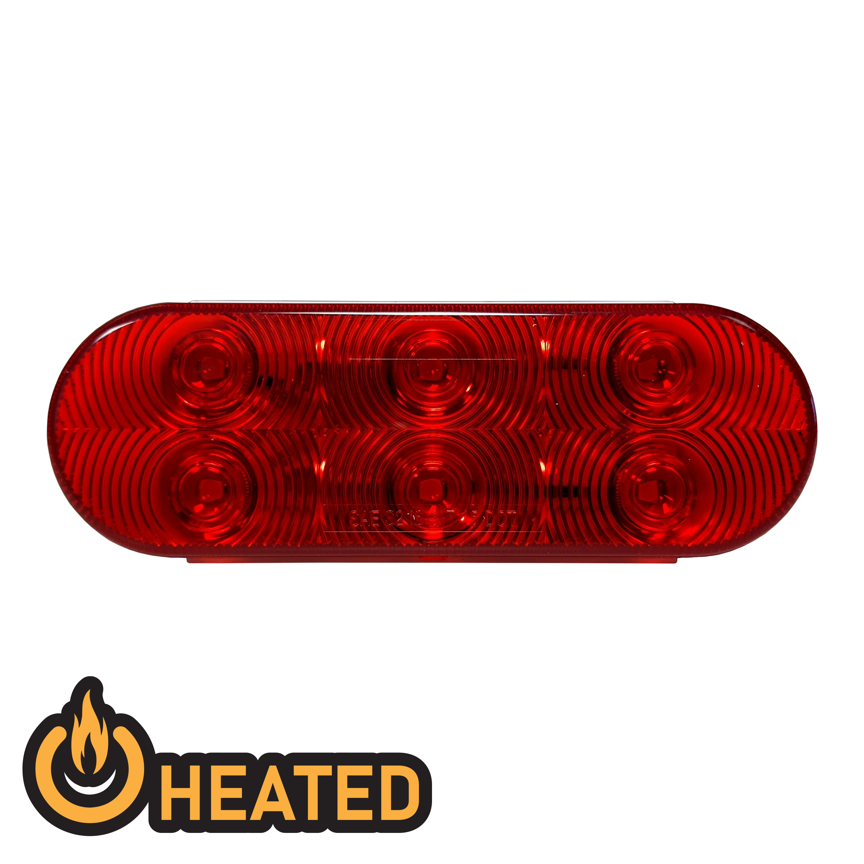 Uni-Bond LIGLED2238H-6R Heated LED 6" Oval Signal Lamp - Red | GarageAndFab.com