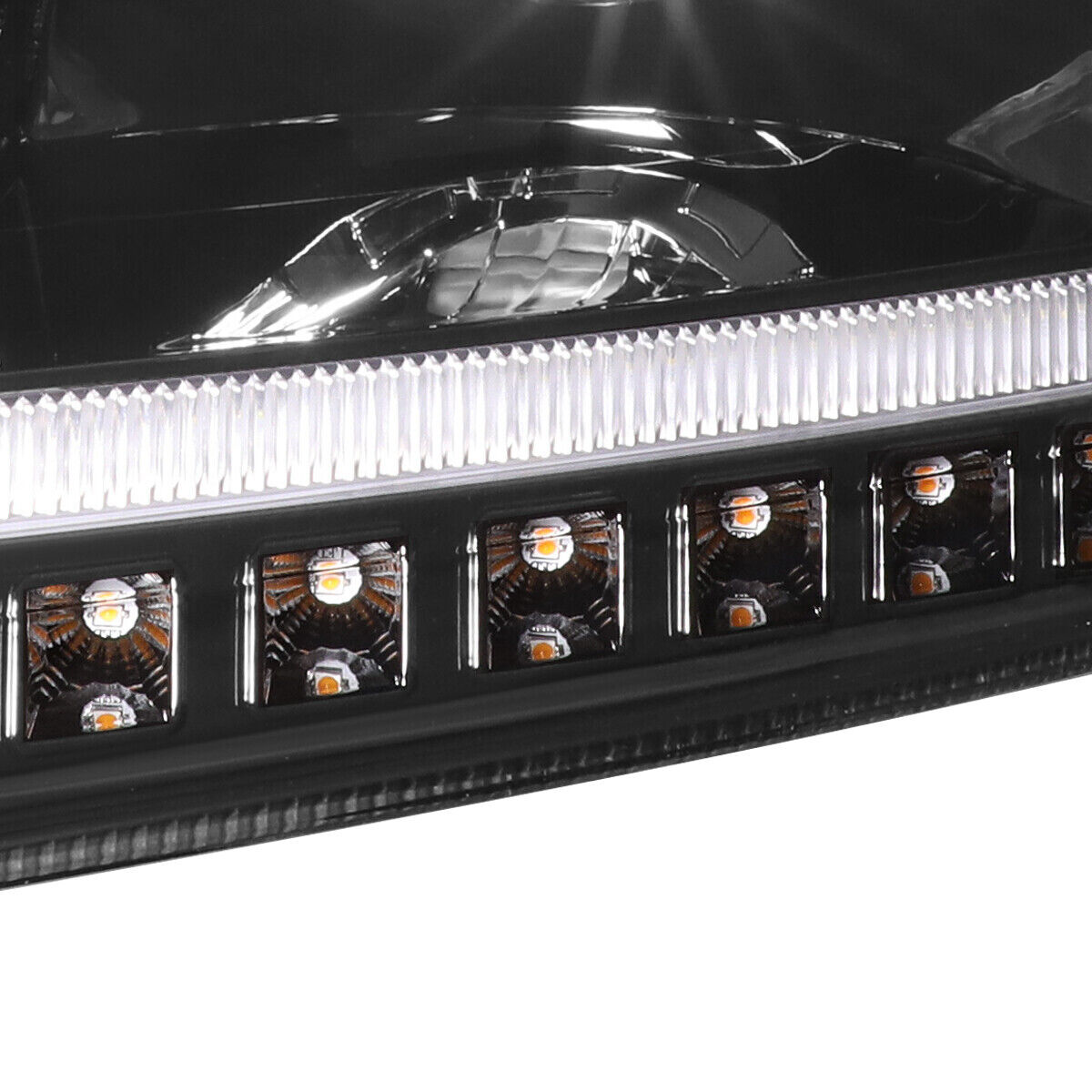 Vivid VL04-P Brilliant Series Volvo VNL VNR Led Headlight Black Passenger 2018+ | GarageAndFab.com