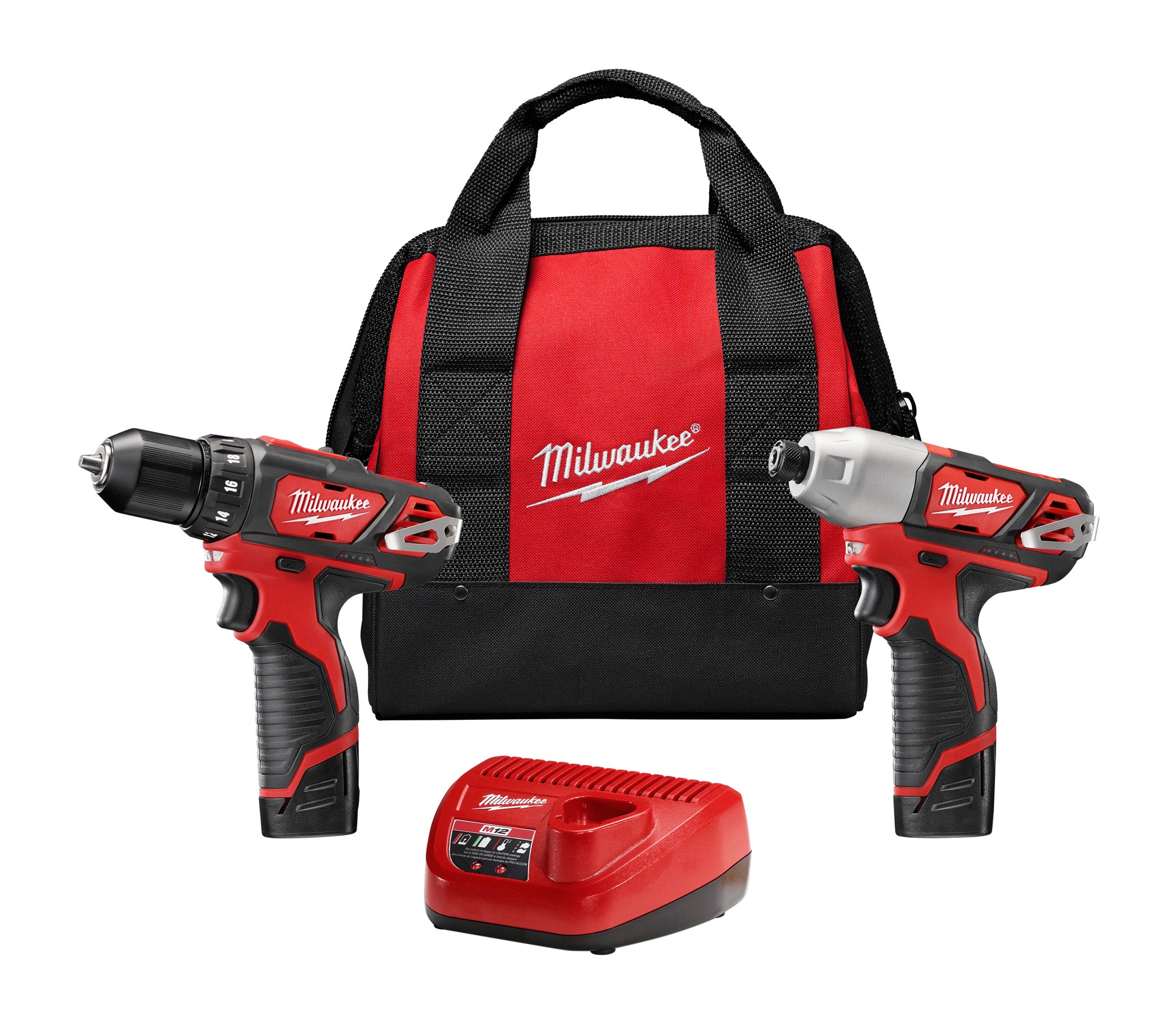 Milwaukee Electric M12 12V Combo Drill/Driver Kit  3/8" Drill/Driver And 1/4" Hex Impact Driver - MLW-2494-22 | GarageAndFab.com