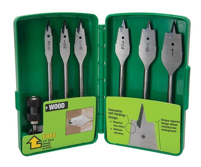 Greenlee Bit,Spade-Sf Corded (6Pc Kit) - GRE-34AR-6 | GarageAndFab.com