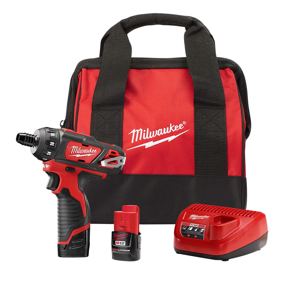 Milwaukee Electric M12 1/4 2Spd Driver Kit - MLW-2406-22 | GarageAndFab.com