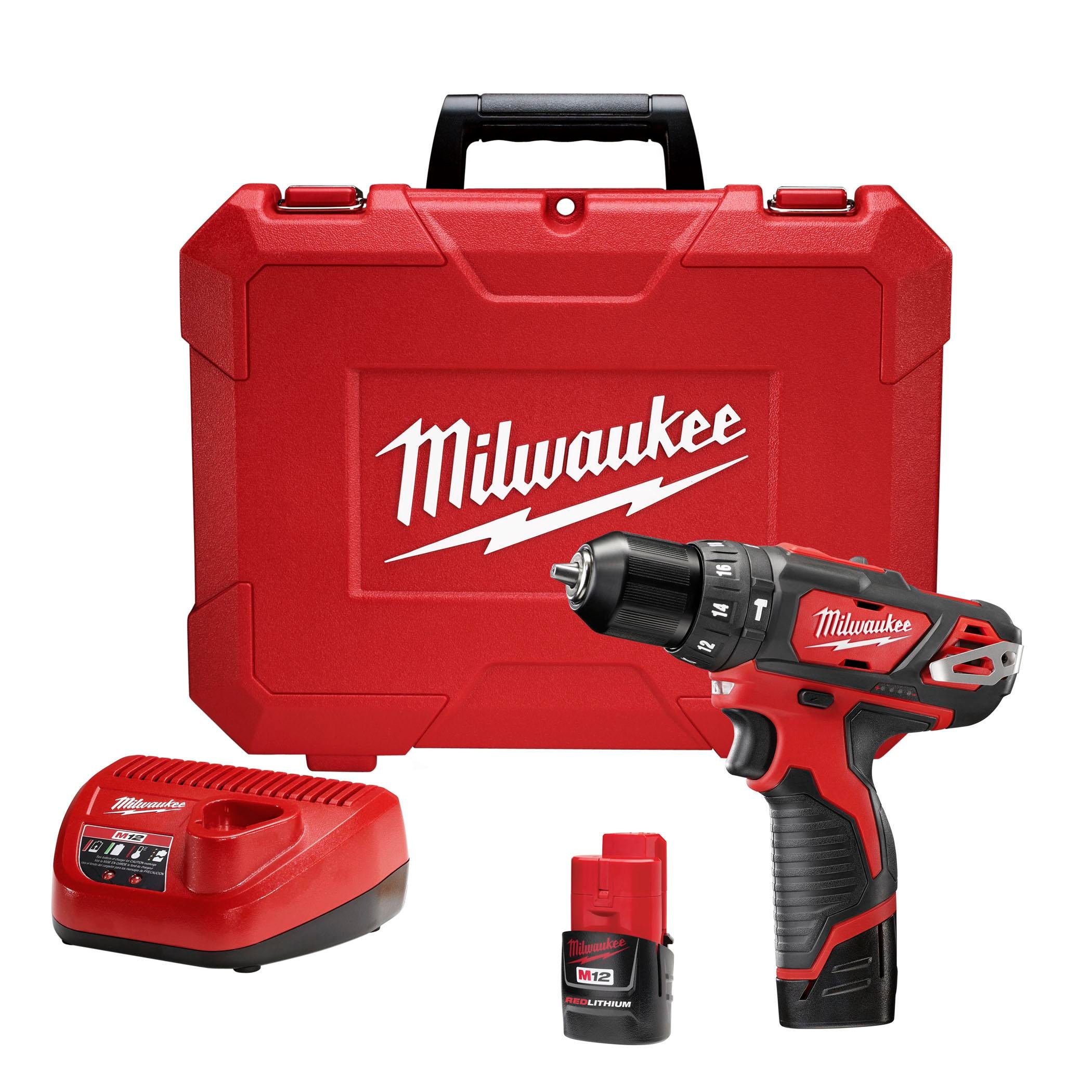 Milwaukee Electric M12 3/8 Hammer Dr Driver Kit - 2408-22 - MLW-2408-22 | GarageAndFab.com