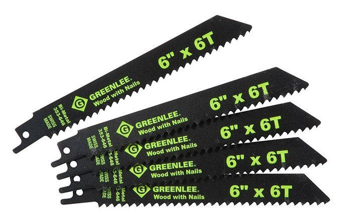 Greenlee Blade Pkg,Recip-6.00 X 6 - GRE-353-646 | GarageAndFab.com