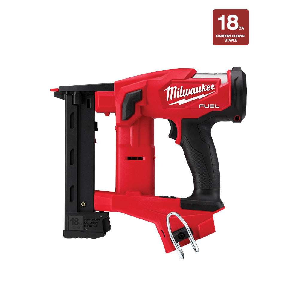 Milwaukee Electric M18 Fuel 18Ga Narrow Crwn Stplr Bare - MLW-2749-20 | GarageAndFab.com