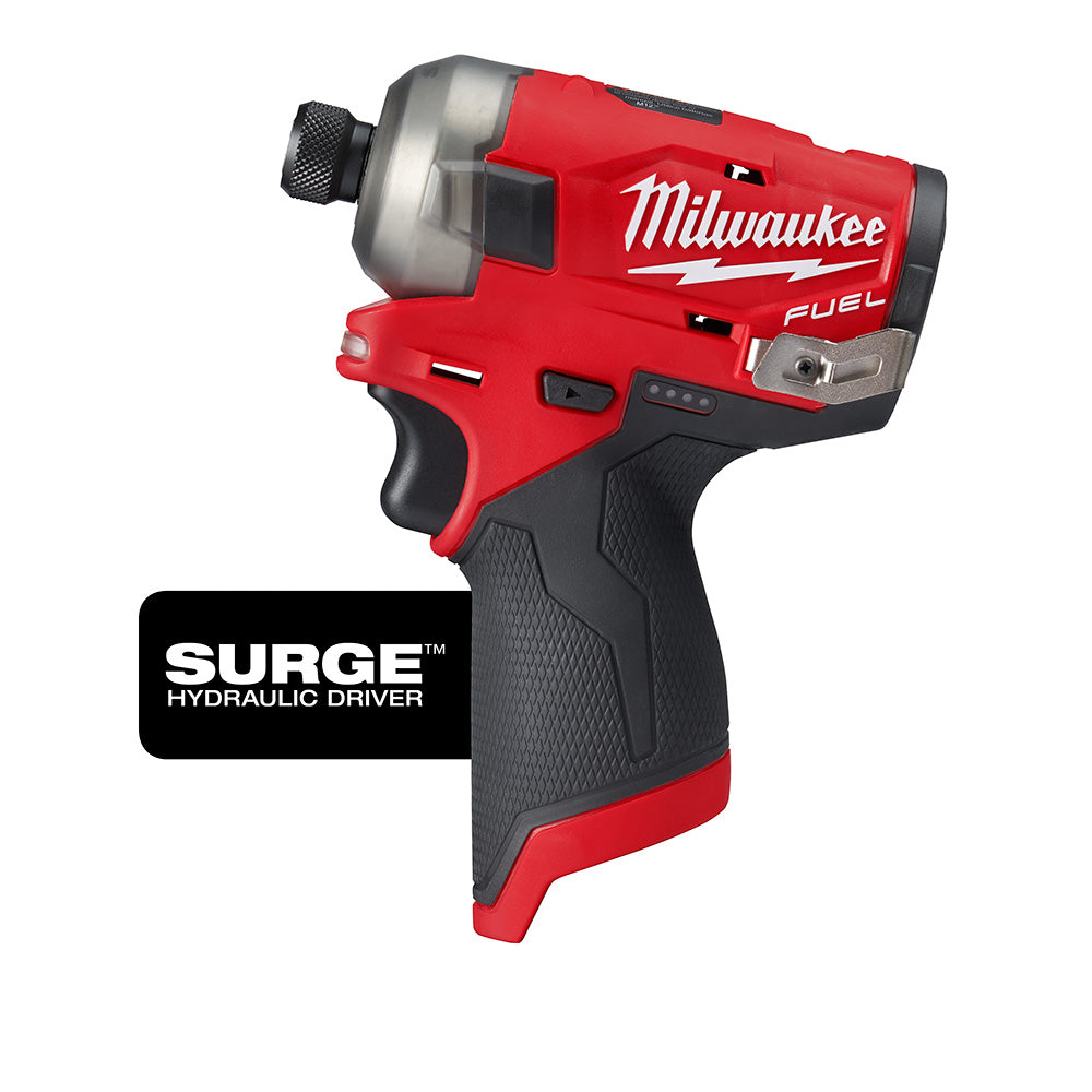 Milwaukee Electric M12 Fuel Surge 1/4 Hex Hydraulic Drv - MLW-2551-20 | GarageAndFab.com