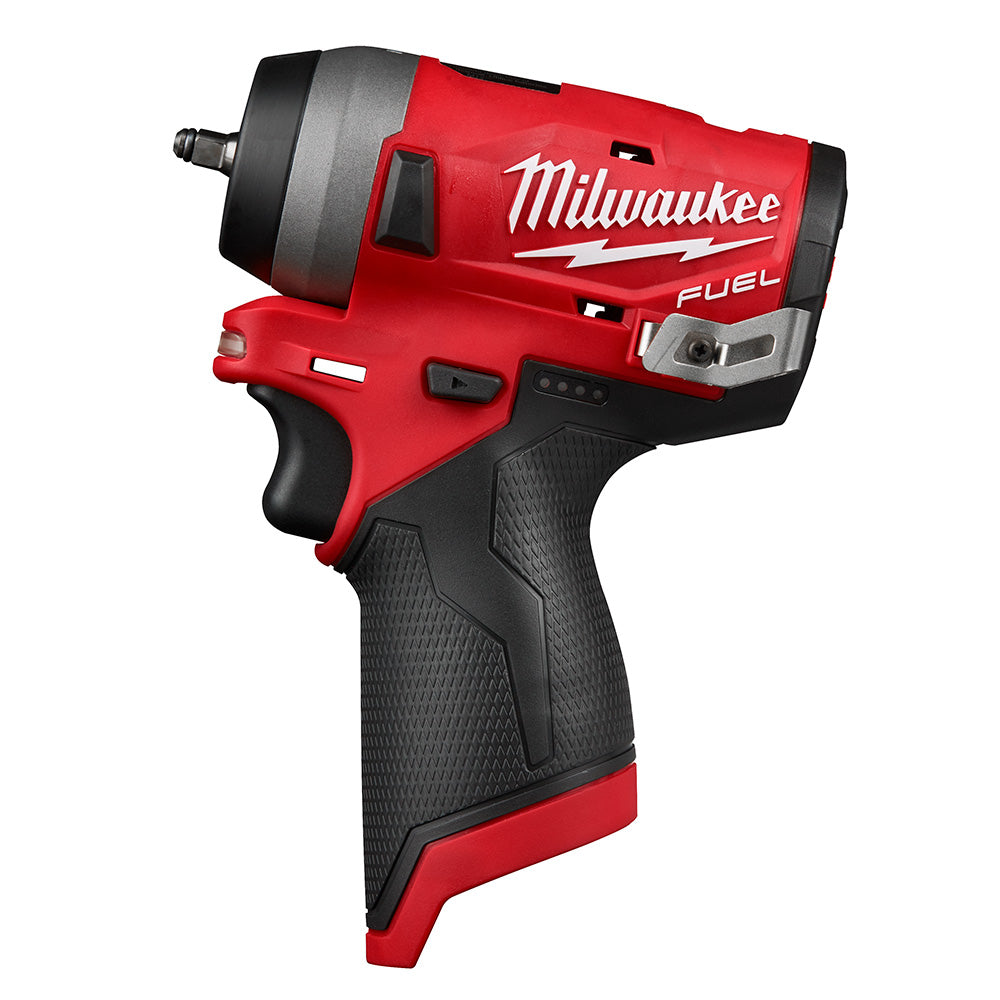 Milwaukee Electric 12V M12 Fuel 1/4" Stubby Impact Wrench (Tool Only), 100 Ft-Lbs - MLW-2552-20 | GarageAndFab.com