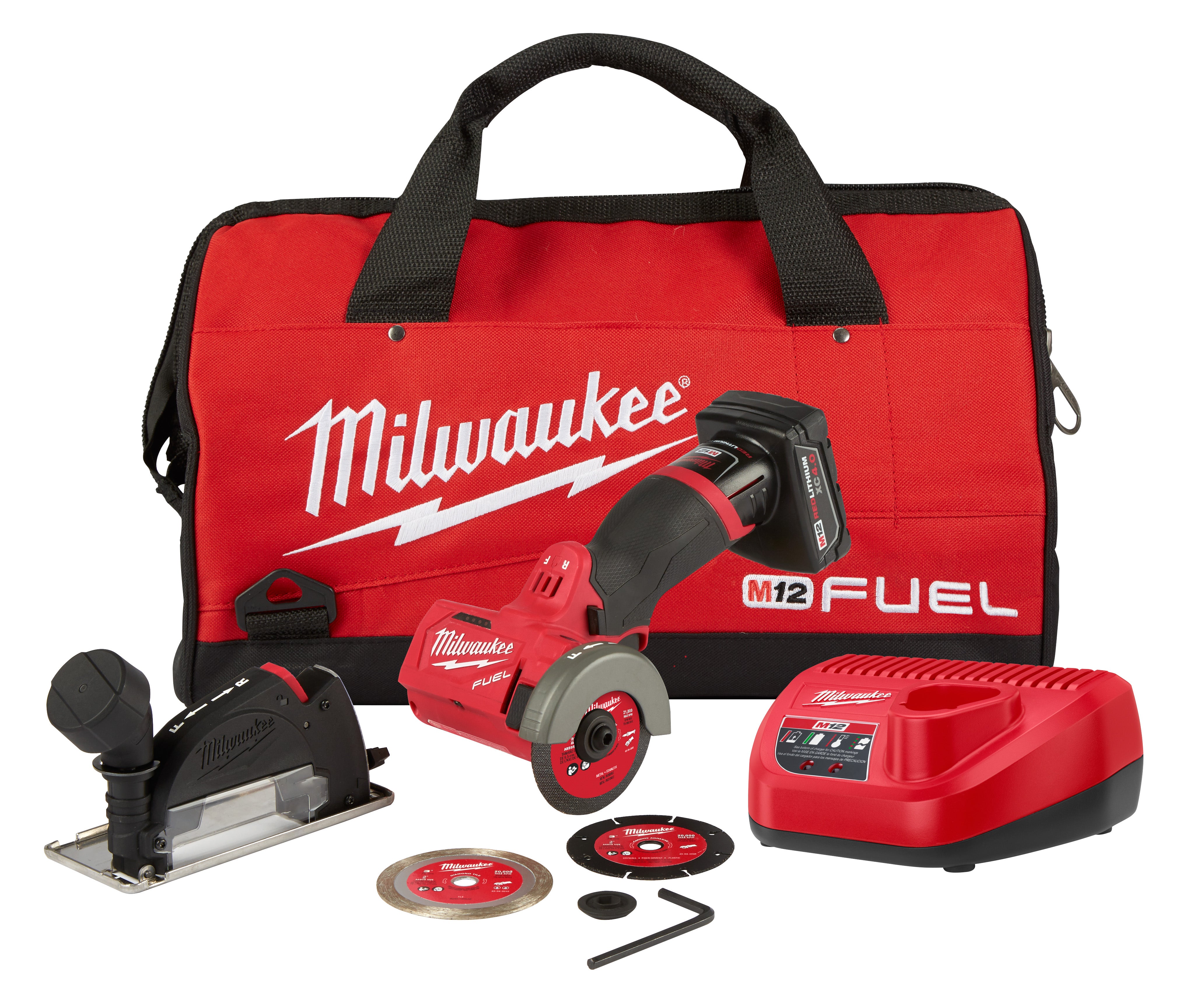 Milwaukee Electric M12 Fuel 3" Cut Off Tool Kit - MLW-2522-21XC | GarageAndFab.com